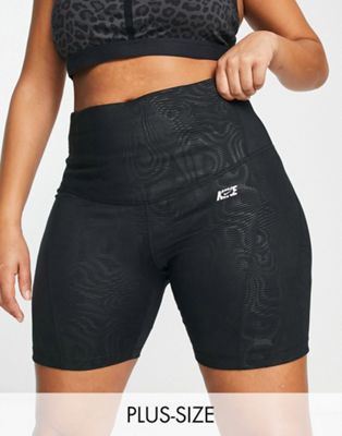 Nike Training Plus Icon Clash One Dri-FIT legging booty shorts in black