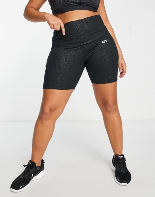 Nike Training Plus Icon Clash One Dri-FIT legging booty shorts in black