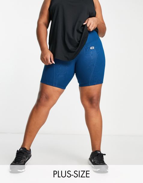 Nike Training Plus Icon Clash One Dri-FIT legging booty shorts in teal blue