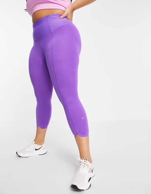 Nike Training Plus Icon Clash one tight cropped leggings in purple