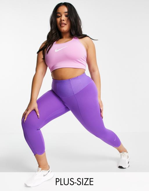 Nike Training Plus – Icon Clash One Tight – Kurz geschnittene Leggings in Lila