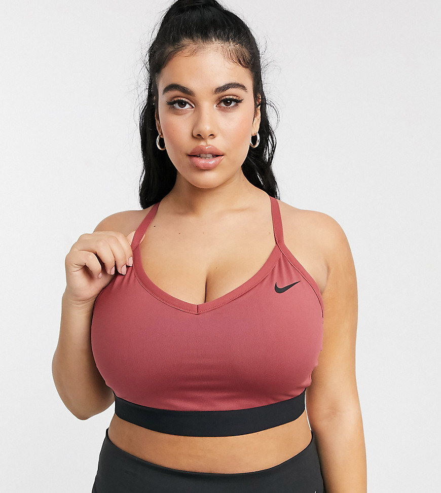 Nike Training Plus indy bra in pink