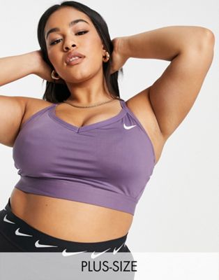 Nike Training Plus Indy bra in purple