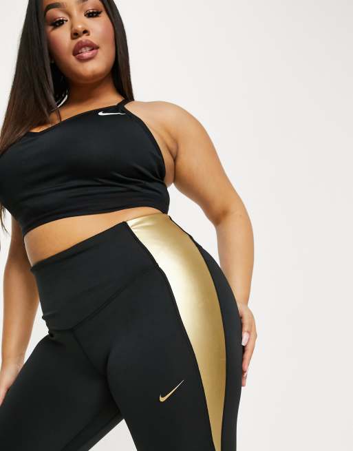 Legging best sale nike doré