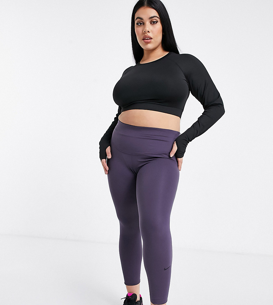 Nike Training Plus luxe One tight 7/8 legging in purple
