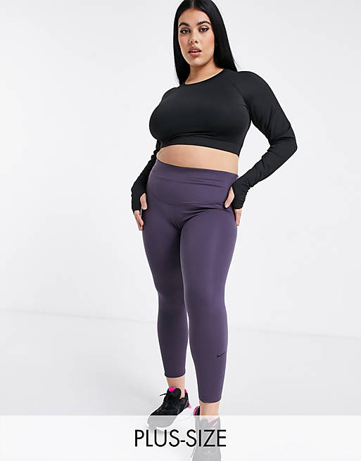 Nike Training Plus luxe One tight 7/8 legging in purple | ASOS
