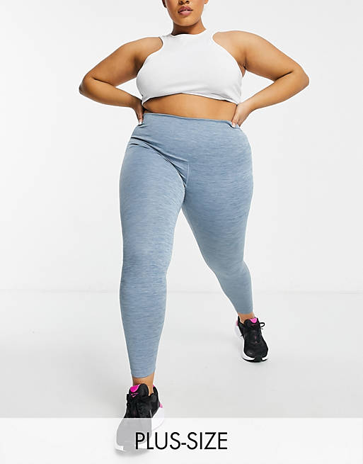 Nike Training - Plus One - Blå, tætsiddende leggings