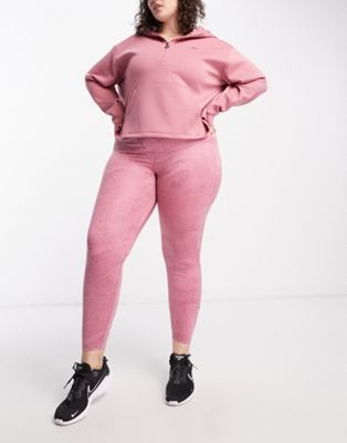 Nike Training Plus One Dri-FIT glitter printed leggings in pink - ASOS Price Checker