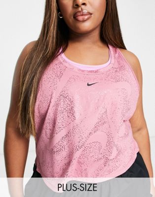 Nike Training Plus One Dri-FIT glitter printed vest top in pink - ASOS Price Checker