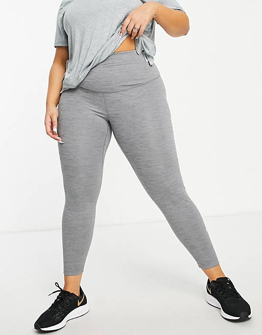 Trousers & Leggings Nike Training Plus One Dri-FIT high rise leggings in grey 