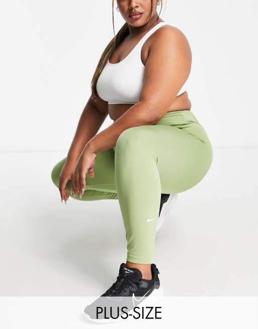 Nike Training Plus One Dri-FIT high rise leggings in khaki