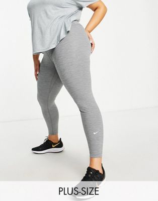 Femme Nike Training Plus - One Dri-FIT - Legging taille haute - Gris
