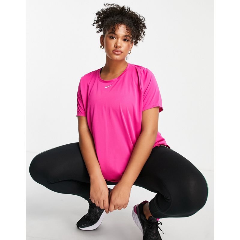 OGa5U Top Nike Training Plus - One Dri-FIT - T-shirt standard fit rosa