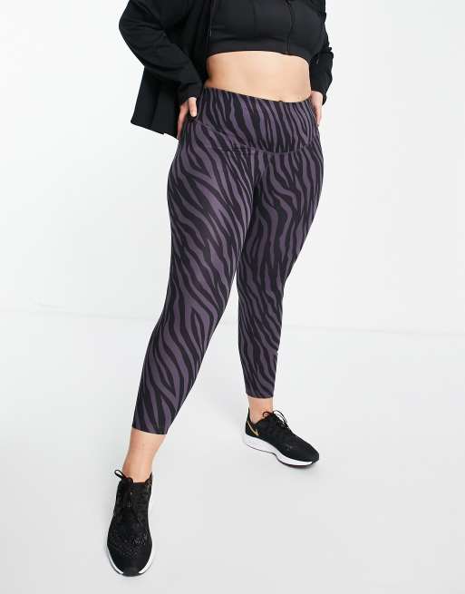 NEW! NIKE [S] Women's Tight Fit Yoga/Pickleball Leggings-Zebra Print  CV8597-100