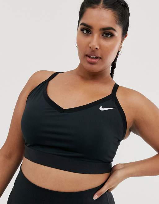 Nike Training Plus - Pro Indy - Reggiseno sportivo a sostegno leggero nero, 3 di 4