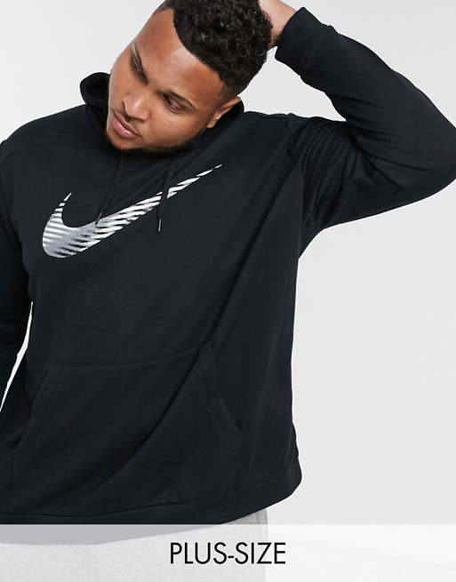 Nike Training Plus Swoosh hoodie in black