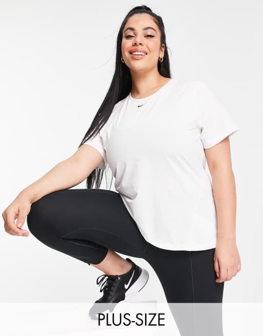 Nike Training Plus – T-Shirt aus Netzstoff in Weiß