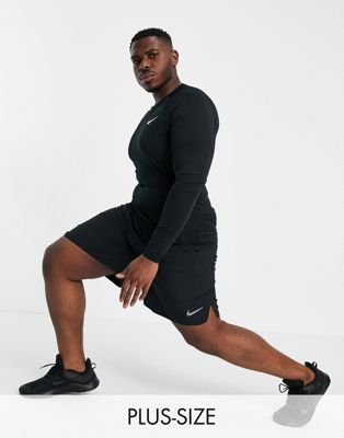 Nike Training Plus tight long sleeve top in black