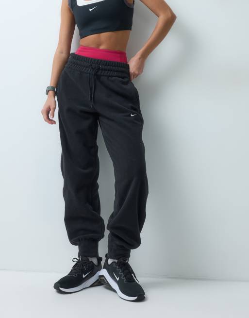 Nike Training polarfleece jogger in zwart, 2 van 5