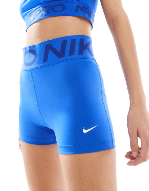 Blue nike pro shorts on sale