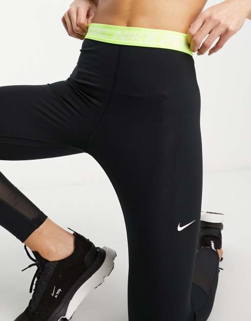 Nike Training Pro 365 7/8 high waist leggings in black, 3 of 4