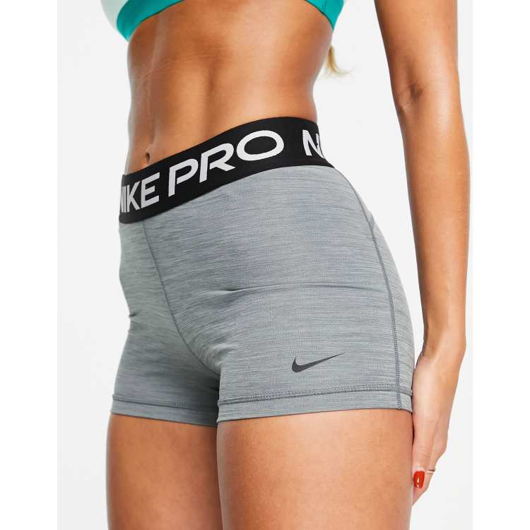 Nike Training Pro 365 Dri-FIT 3 inch booty shorts in grey