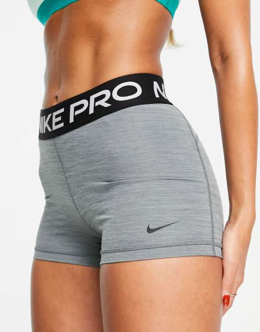 Nike Training Pro 365 Dri-FIT 3 inch booty shorts in grey