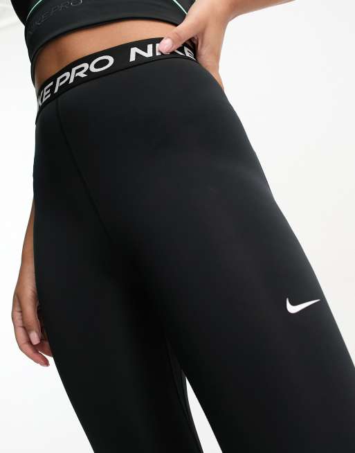 Nike Training Pro 365 high waisted 7/8 leggings in black