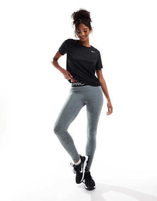 Nike Mini Swoosh Gray Capri Leggings