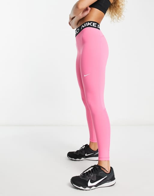 Nike Pink Just Do It Workout High Waist Leggings XS Fast Ship in