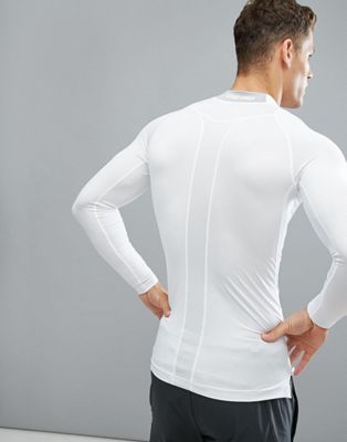 Nike Training compression long sleeve t-shirt in white 703088-100