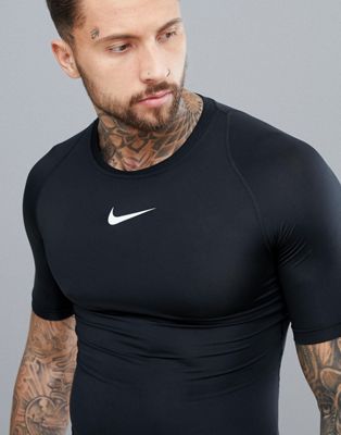 Nike Training pro compression t-shirt in grey 838091-091