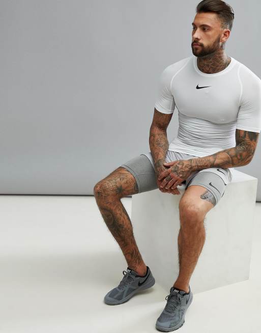 Nike Training pro compression t-shirt in grey 838091-091