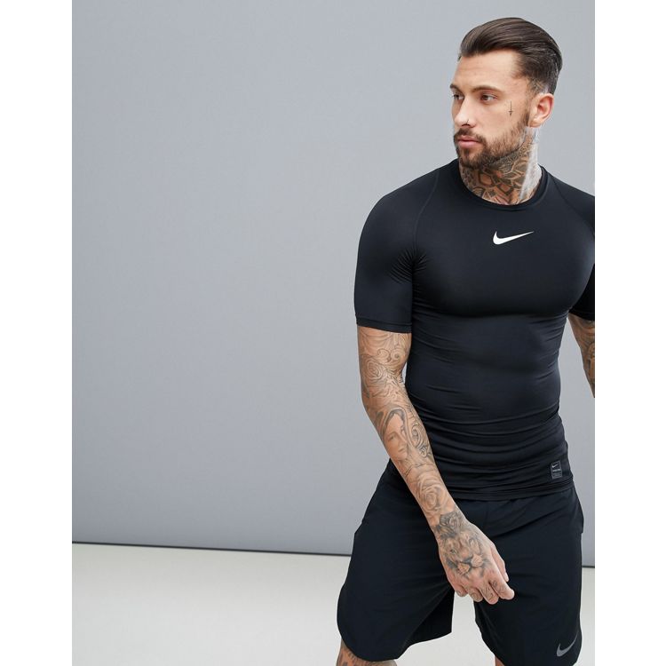 Nike Training pro compression t-shirt in grey 838091-091