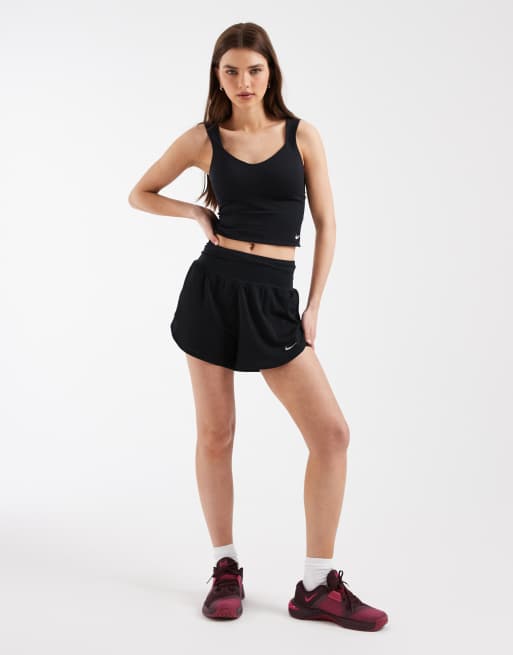 Nike Training - Pro - Débardeur style brassière de sport longue en tissu Dri-FIT - Noir, 2 de 4