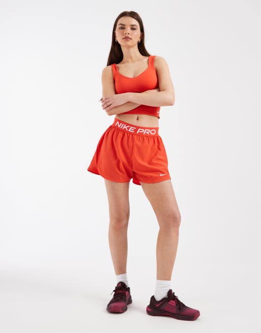 Nike Training Pro Dri-FIT 2-in-1 shorts in red, 2 of 5