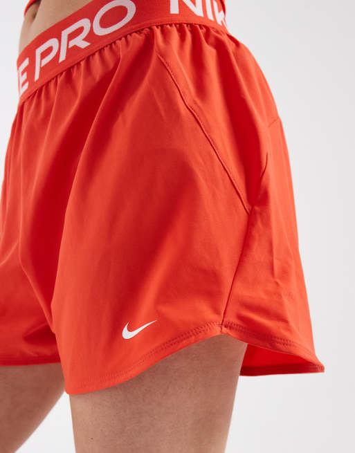 Nike Training Pro Dri-FIT 2-in-1 shorts in red, 3 of 5