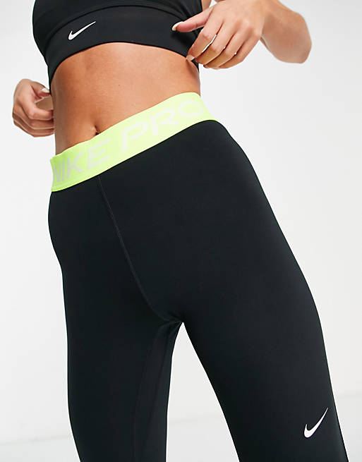 Nike Training Pro Dri-FIT 365 leggings in black/lime