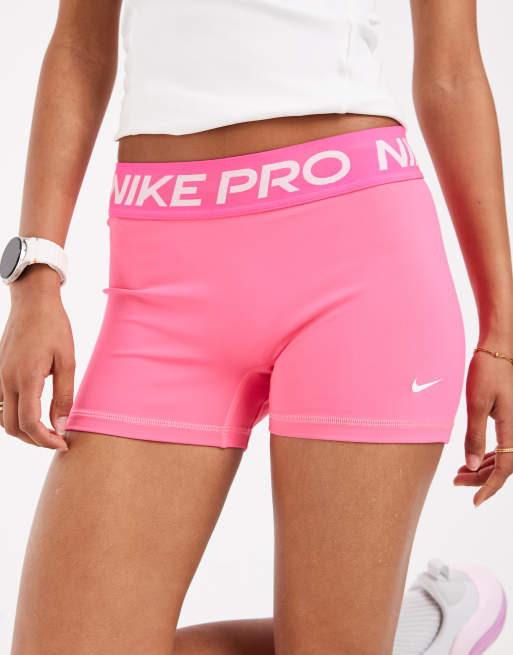 Nike Training Pro Dri-FIT 365 shorts a vita media da 3 pollici rosa, 3 di 5