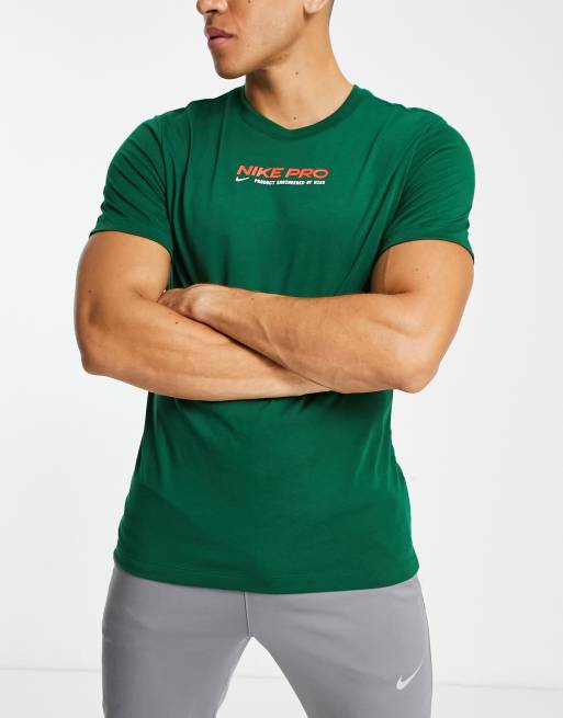 Green nike shop training top