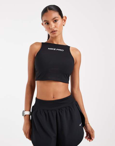 Nike Training Pro Dri-FIT gepolsterter Sport-BH in Schwarz - view 1
