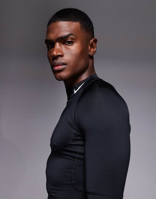Nike Training Pro Dri-FIT high neck long sleeve top in black, 4 of 5
