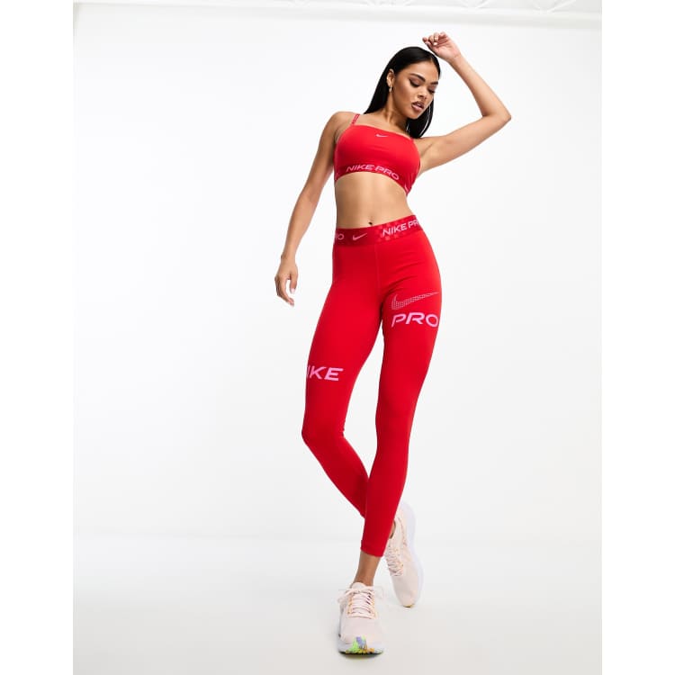 Nike Performance Leggings - noble red/noble red/picante red/red 