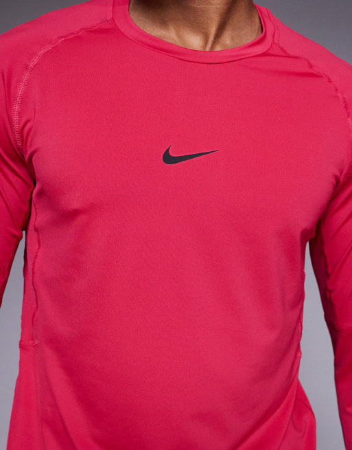 Nike Training Pro DRI-Fit muscle fit long sleeve t-shirt in pink, 4 of 5