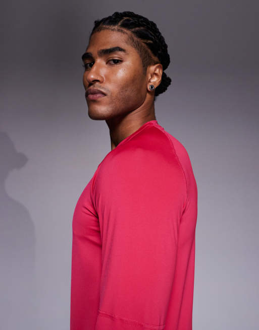 Nike Training Pro DRI-Fit muscle fit long sleeve t-shirt in pink, 5 of 5
