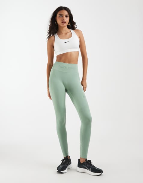 Nike Training – Pro Dri-FIT – Nahtlose 7/8 Leggings in Grün - view 1