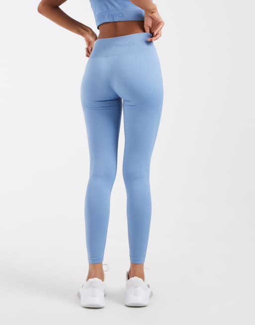 Nike Training Pro Dri-FIT seamless 7/8 legging in blue, 5 of 5
