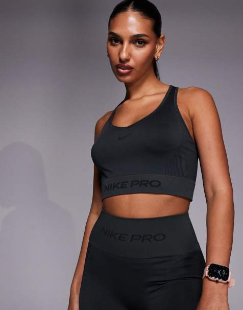 Nike Training Pro Dri-FIT seamless tank top in dark grey - view 1