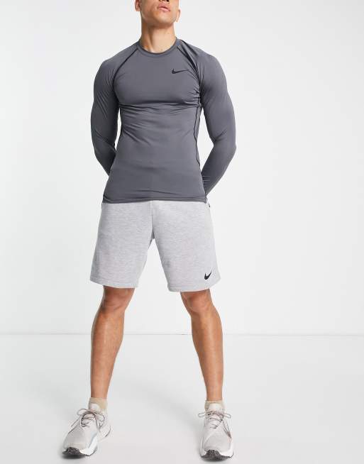 Nike Mens PRO Dri-Fit TRAINING TIGHT SMOKE GREY-BLACK