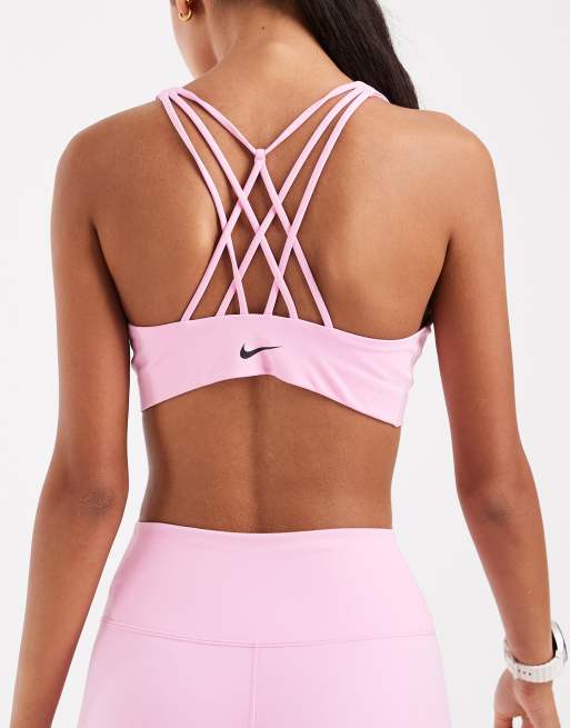 Nike Training Pro Dri-FIT sports bra in pink, 3 of 4